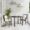 Ensemble de Salle à Manger de Jardin 3 pcs Noir 80 x 80 x 73 cm 