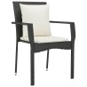 Ensemble de Salle à Manger de Jardin 3 pcs Noir 80 x 80 x 73 cm 