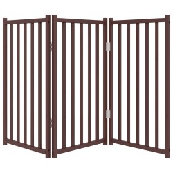 Barrière pour chien pliable 3 panneaux 150 cm bois sapin massif 
