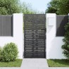 Porte de Jardin Noir 105 x 200 cm Acier peint par poudre 
