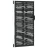 Porte de Jardin Noir 105 x 200 cm Acier peint par poudre 