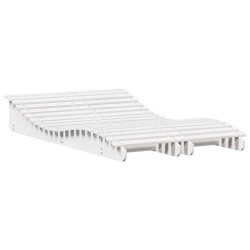 Chaises longues lot de 2 blanc 205x60x31,5cm bois massif de pin 