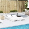 Chaises longues lot de 2 blanc 205x60x31,5cm bois massif de pin 