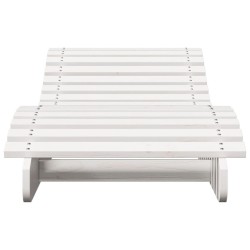 Chaises longues lot de 2 blanc 205x60x31,5cm bois massif de pin 