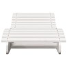 Chaises longues lot de 2 blanc 205x60x31,5cm bois massif de pin 