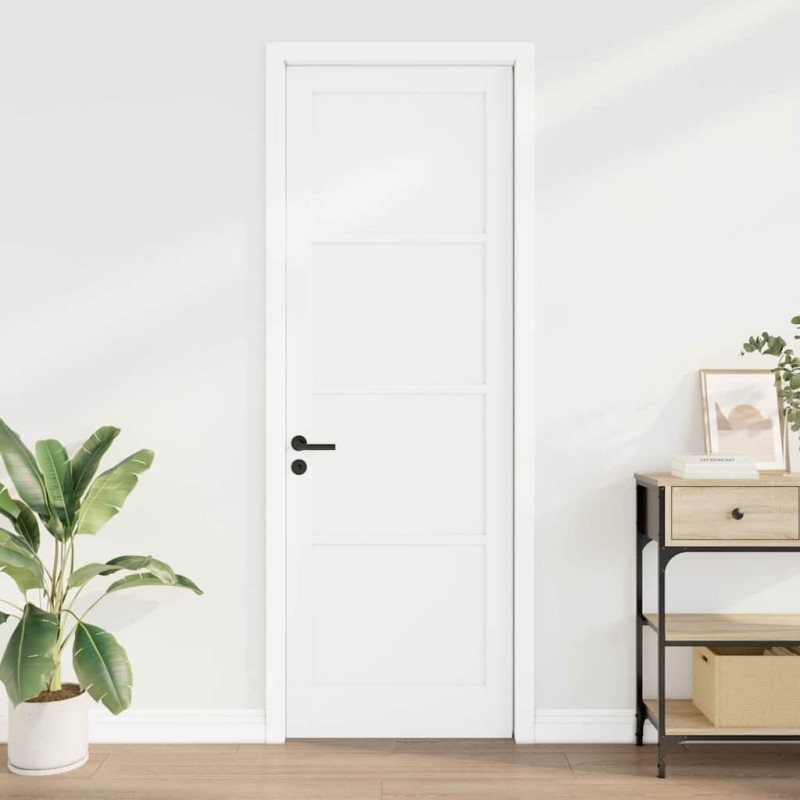 Porte Intérieure 'ORKDAL'Blanche 78x232x4 cm en Pin Massif 