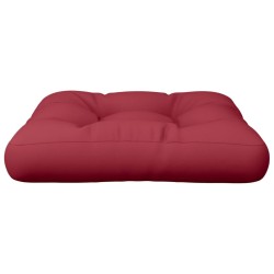 Coussin de palette rouge bordeaux 60x60x12 cm tissu 