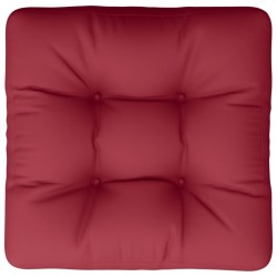 Coussin de palette rouge bordeaux 60x60x12 cm tissu 