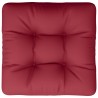 Coussin de palette rouge bordeaux 60x60x12 cm tissu 
