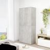 Armoire à chaussures Gris béton 80x39x178 cm Bois d'ingénierie 