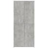 Armoire à chaussures Gris béton 80x39x178 cm Bois d'ingénierie 
