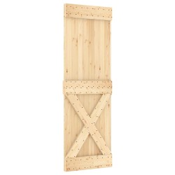 Porte coulissante et kit de quincaillerie 70x210 cm pin massif 
