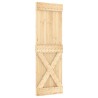Porte coulissante et kit de quincaillerie 70x210 cm pin massif 