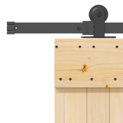 Porte coulissante et kit de quincaillerie 70x210 cm pin massif 