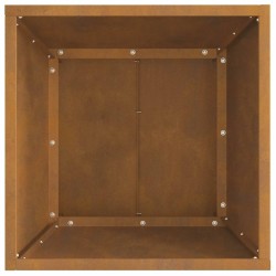 Foyer Carré 40x40x30 cm en Acier Vieilli 