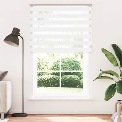 Store zèbre blanc 145x230 cm largeur du tissu 140,9cm polyester 