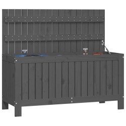 Boîte de rangement de jardin Gris 108x42,5x54 cm Bois de pin 