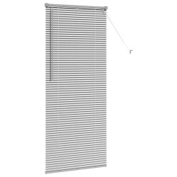 Store de Fenêtre avec des rideaux Argenté 80 x 175 cm Aluminium 