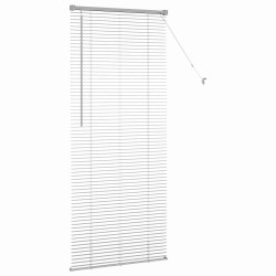 Store de Fenêtre avec des rideaux Argenté 80 x 175 cm Aluminium 
