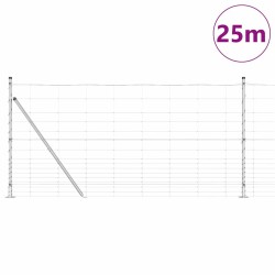 Clôture de terrain 1.2x25 m en acier galvanisé 