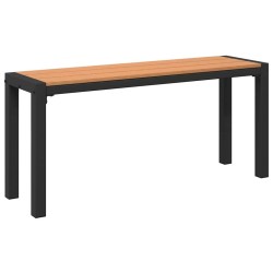 Ensemble de salle à manger de jardin 3 pièces en acier et WPC marron 