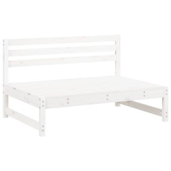 Canapé central 120x80 cm blanc bois de pin massif 