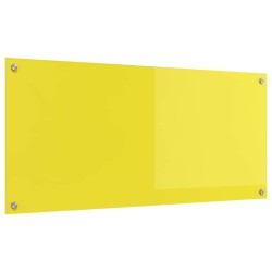 Dosseret de cuisine Jaune 110x50x0,6 cm en verre trempé 