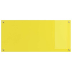 Dosseret de cuisine Jaune 110x50x0,6 cm en verre trempé 