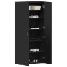 Cabinet à chaussures Noir 80x35,5x180 cm Bois d'ingénierie 