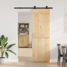Porte coulissante et kit de quincaillerie 70x210 cm pin massif 