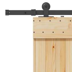 Porte coulissante et kit de quincaillerie 70x210 cm pin massif 