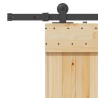 Porte coulissante et kit de quincaillerie 70x210 cm pin massif 