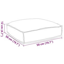 Coussin de palette pour siège motif feuille 50x50x12 cm en tissu Oxford 