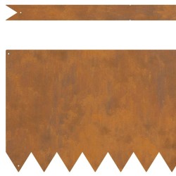 Bordures de Jardin 20 pcs 100x0.5x30 cm Acier Weathering 