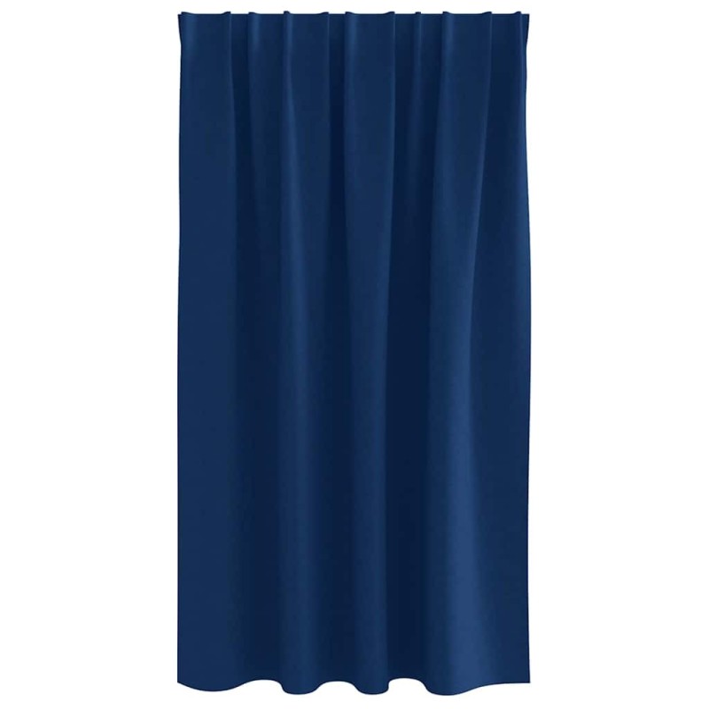 Rideaux 2 pcs Bleu foncé 140 x 140 cm Polyester 