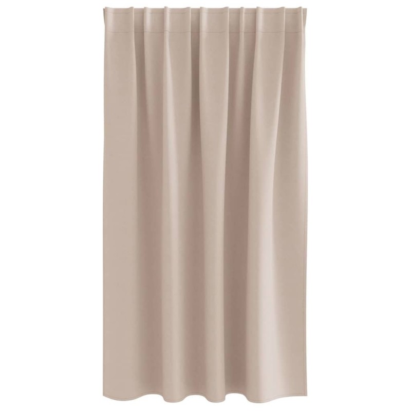 Rideaux avec des rideaux 2 pcs Taupe 140 x 140 cm Polyester 