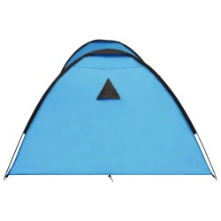 Tente igloo de camping 650x240x190 cm 8 personnes Bleu 