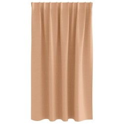Rideaux 2 pcs Marron clair 140 x 140 cm Polyester 