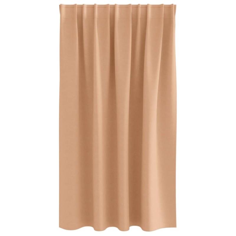 Rideaux 2 pcs Marron clair 140 x 140 cm Polyester 