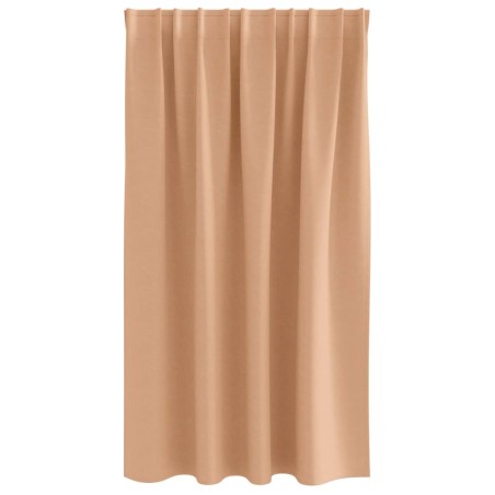 Rideaux 2 pcs Marron clair 140 x 140 cm Polyester 