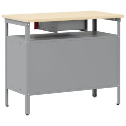 Banc de travail avec porte verrouillable Rouge 100x55x85 cm Acier 