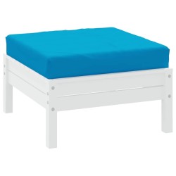 Coussin de palette bleu clair 60x60x9,5 cm tissu oxford 