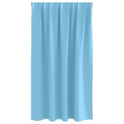 Rideaux 2 pcs Bleu clair 140 x 140 cm Polyester 