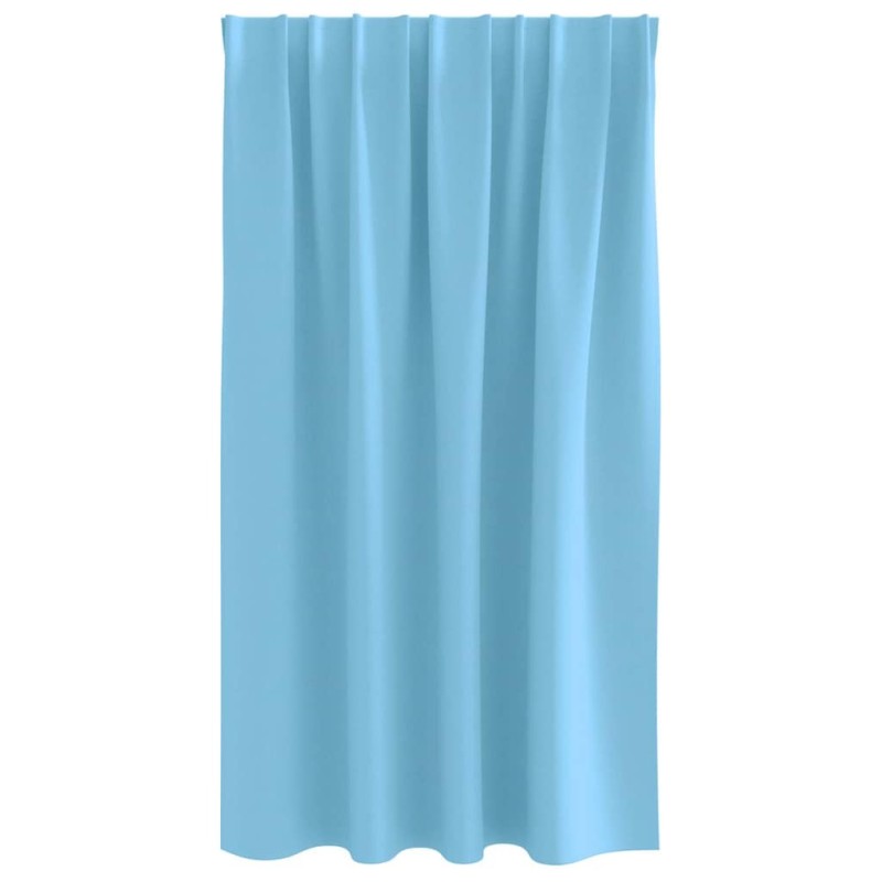 Rideaux 2 pcs Bleu clair 140 x 140 cm Polyester 