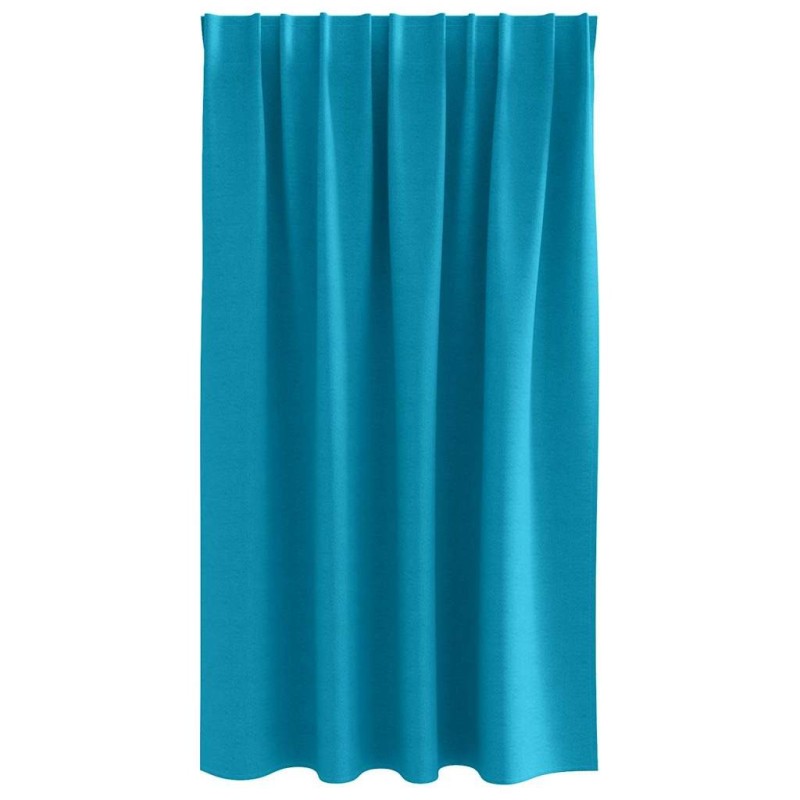 Rideaux avec des rideaux 2 pcs Turquoise 140 x 140 cm Polyester 