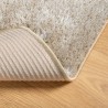 Tapis ISTAN à poils longs aspect brillant beige 120x170 cm 