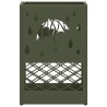 Support de parapluie vert olive, 28x12x41 cm, Acier 