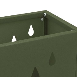 Support de parapluie vert olive, 28x12x41 cm, Acier 