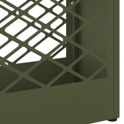Support de parapluie vert olive, 28x12x41 cm, Acier 