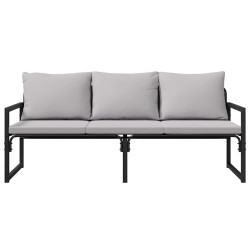 Banc de jardin Noir 61 x 72.5 x 71 cm Acier 